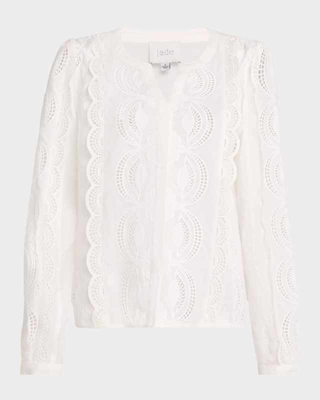 Makaylin Embroidered Cotton Blous